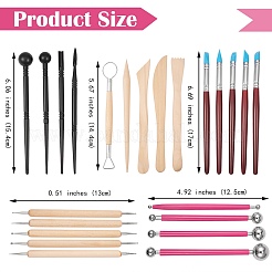 3 ensembles 3 ensembles d'outils d'argile de sculpture de style&nbsp;TOOL-SZ0001-30