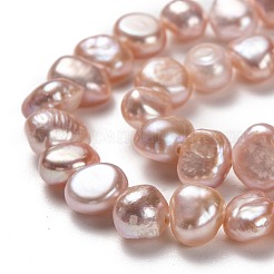 Fili di perle di perle d'acqua dolce coltivate naturali&nbsp;PEAR-L033-45B