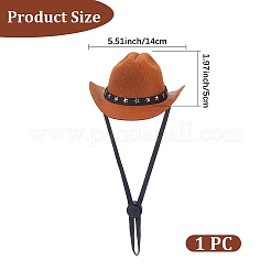 Sombrero de vaquero de fieltro para mascota&nbsp;AJEW-WH20070-131C