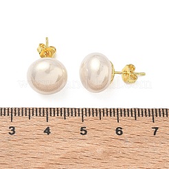 Ohrstecker aus Messing und ABS-Kunststoff mit Imitationsperlen für Damen&nbsp;PL-CBA760A-14A-G02