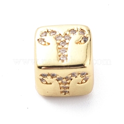 12 Stück 12 Stile Messing Micro Pave klare Zirkonia Perlen&nbsp;ZIRC-F131-25G