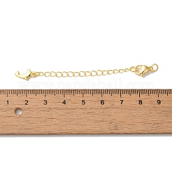 Emembouts en laiton plaquées sur crémaillère avec chaîne et fermoirs mousquetons&nbsp;KK-F873-04G