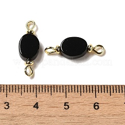 Natürlicher schwarzer Onyx (gefärbt und erhitzt) Verbindungsstück-Anhänger&nbsp;FIND-C046-05G