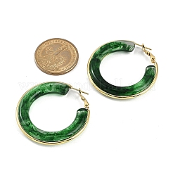 Orecchini a cerchio in acciaio inossidabile 304 per donna&nbsp;LS-EJEW-B113-02G-01