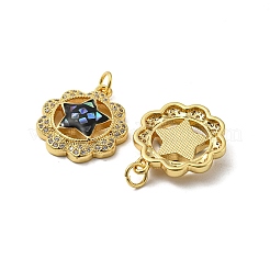 Colgante micropavé cubic zirconia de latón&nbsp;KK-H457-02G-03