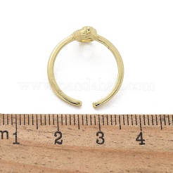 Manschettenringe aus Messing mit Mikropavé-Zirkonia für Damen&nbsp;RJEW-C126-05G