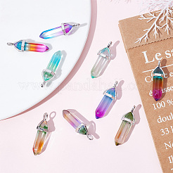 10 Stück 5 Farben facettierte Kugelglas-Anhänger&nbsp;KK-SC0003-08