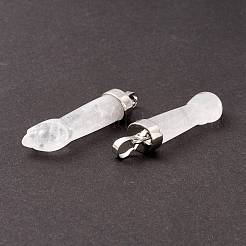Pendentifs de cristal de quartz naturel&nbsp;G-K322-01B