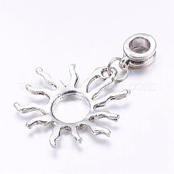 Tibetische Legierung europäische baumelnde Charms&nbsp;PALLOY-JF00329