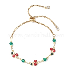 Kirschgliederarmbänder aus Messing und Emaille&nbsp;BJEW-JB13024