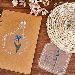 2 Stile wasserfeste selbstklebende Stempelaufkleber-Sets&nbsp;DIY-CP0011-05B
