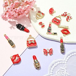 16pcs 16 pendentifs en émail en alliage de style&nbsp;ENAM-YW0003-26