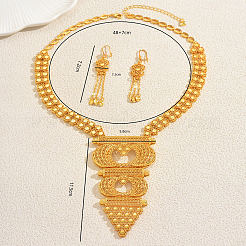 Set di orecchini e collane geometriche cave in lega esagerata per donna&nbsp;YR7316