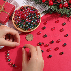 200 Stück transparente Acrylperlen in 2 Farben mit Weihnachtsmotiv&nbsp;MACR-SP0001-16