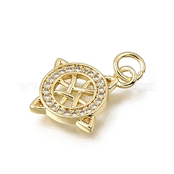 Messing micro pave klare zirkonia anhänger&nbsp;CU-L001-01G