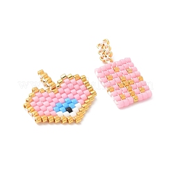 2 pièce de perles de rocaille en verre Miyuki faites à la main&nbsp;PALLOY-MZ00607-01