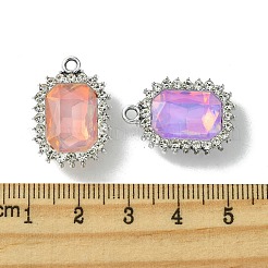 UV-Beschichtung Legierung gemischte Farbe Glas Strass Anhänger&nbsp;FIND-B039-03P