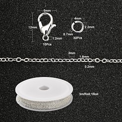 DIY 3m Messingkabelkette Schmuckherstellungsset&nbsp;DIY-YW0005-74S