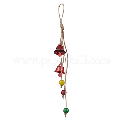3 pendentif décoratif en forme de cloche de Noël en fer&nbsp;HJEW-JM03760