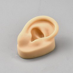 Espositore per orecchini a forma di modello dell'orecchio destro in silicone con supporto in metallo&nbsp;DIY-WH0899-22B