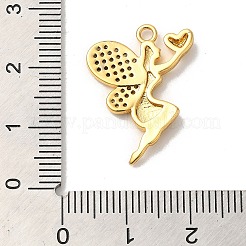 Porte micro ouvrent pendentifs zircone cubique en laiton de placage&nbsp;KK-K377-44G