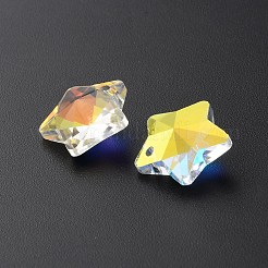Pendentifs en verre à facettes&nbsp;GLAA-WH0035-22D