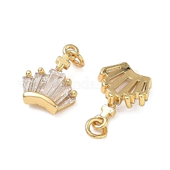 Messingpflaster klare Zirkonia Charms&nbsp;CU-CBAF0F8-13G