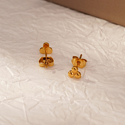 Schlichte Ohrstecker aus 304 Edelstahl mit drei Kugeln&nbsp;QM6993