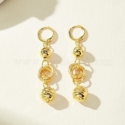 Pendientes de aro con borlas redondas de latón&nbsp;QQ1128