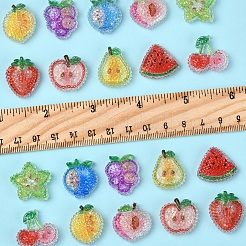 20 Stück 10 Stile Kirsche/Birne/Zitrone/Traube/Blaubeere/Pfirsich/Apfel/Wassermelone/Obst transparente Epoxidharz Decoden Cabochons&nbsp;RESI-FS0001-93