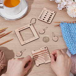 Juegos de herramientas de tejido de madera para diy&nbsp;DIY-UN0007-58