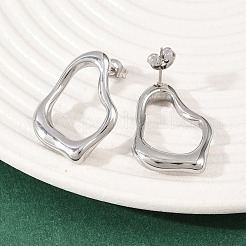 Pendientes de botón de acero inoxidable 304&nbsp;EJEW-G457-01P