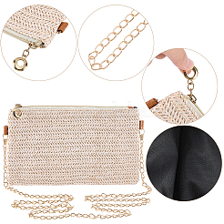 Gewebte Grasschultertaschen&nbsp;AJEW-WH20020-591C