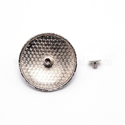 Rivets décoratifs en alliage à 1 trou et œil de chat turquoise&nbsp;PALLOY-WH0092-10B-P