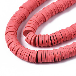 Flache runde handgemachte Fimo Perlen&nbsp;CLAY-R067-10mm-14