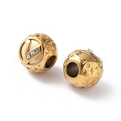 Cuentas europeas de rhinestone de acero inoxidable 304 con revestimiento iónico (IP)&nbsp;STAS-A092-10V-G