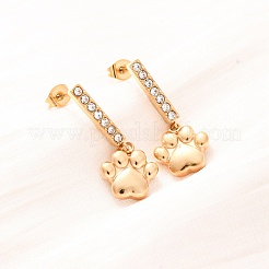 Orecchini pendenti in acciaio inossidabile 304&nbsp;EJEW-C148-02G