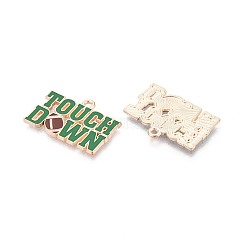 Pendentifs en alliage émaillé sur le thème du rugby&nbsp;ENAM-T025-02G-16