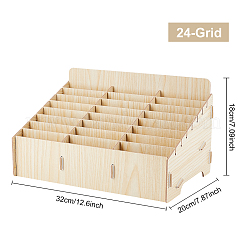Scatola portacellulare in legno a 24 griglia&nbsp;CON-WH0094-05B