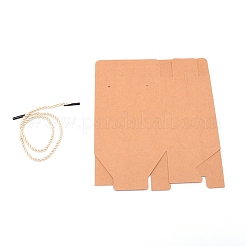 Faltbare kreative Kraftpapierbox&nbsp;CON-WH0077-05