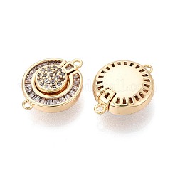 Magnetverschlüsse aus Messing mit klarem Zirkonia-Pavé&nbsp;KK-N287-08G