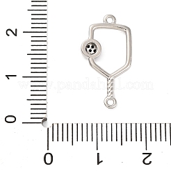 Ciondoli connettori in ottone e smalto nero&nbsp;KK-NH0005-02P