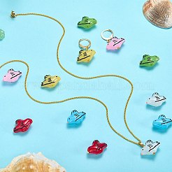 12 Stück 6 Farben handgefertigte Bunte Malerei-Emaille-Perlen&nbsp;LAMP-SZ0001-91