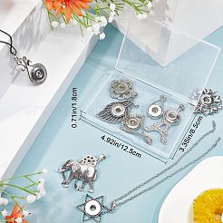 9 Stück 9 Stil Legierung hängen Snap Basis große Anhänger&nbsp;FIND-GF0004-30