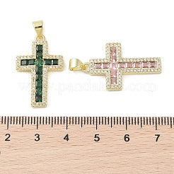 Ciondoli in vero ottone placcato oro 18k con micro pavé di zirconi&nbsp;KK-A209-23G