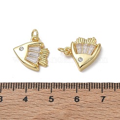 Ciondoli in ottone zirconi chiari micro pavé&nbsp;KK-CBA56EF-22G