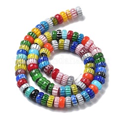 Handgemachte Millefiori Bunte Malerei Perlen Stränge&nbsp;X-LAMP-F035-05