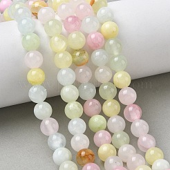 Natürliche bunte grüne Jade Perlenstränge&nbsp;G-G757-01-8mm