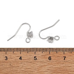 Accessoires de boucles d'oreilles en laiton Shegrace pavés de zircone cubique&nbsp;XGRQ4S090-743P