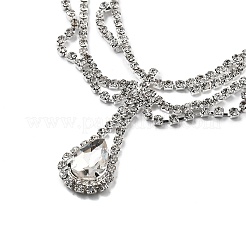 Haarkette aus Legierung mit Strass&nbsp;OHAR-M044-02C-S